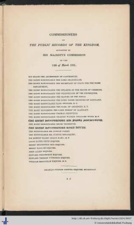 Commissioners on the Public Records of the Kingdom