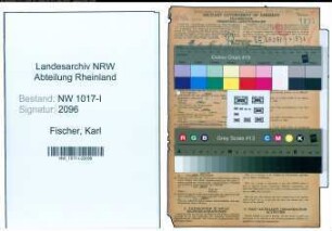 Entnazifizierung Karl Fischer , geb. 29.10.1899 (Werkmeister)
