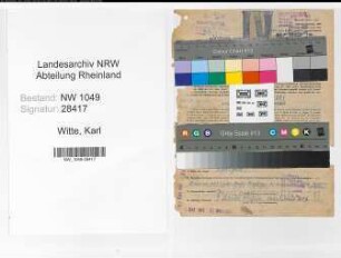 Entnazifizierung Karl Witte , geb. 07.09.1887 (Abteilungsleiter)