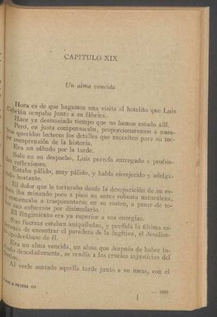 Capítulo XIX - Un alma vencida
