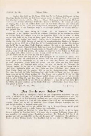 23-27 Karte vom Jahre 1750