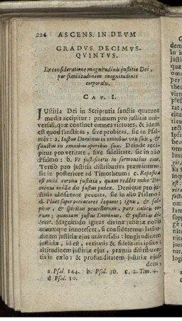 Gradus Decimus-Quintus. Ex consideratione magnitudinis iustitiae Dei, per similitudinem magnitudinis corporalis.