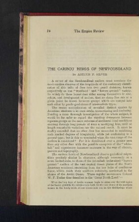 The Caribou Herds of Newfoundland.