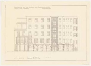 Westsanatorium, Berlin-Charlottenburg Umbau: Erneuerung der Hoffassade: Ansicht Südseite 1:100