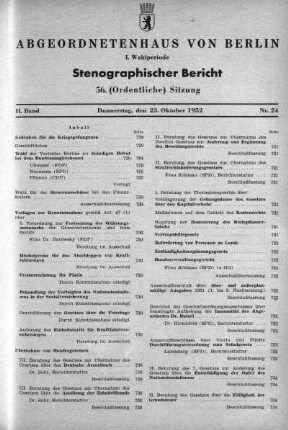 Nr. 24 (56), 23. Oktober 1952
