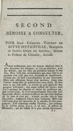 Défense à une accusation d'éscroquerie : Mémoire à consulter et consultation, 2