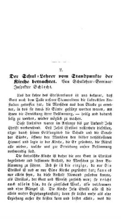 Der Schul-Lehrer vom Standpunkte der Kirche betrachtet