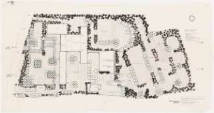 Mittelpunktschule, Adelebsen Außenanlage: Vorentwurf zu Blatt I (Inv.Nr. 25800) 1:200