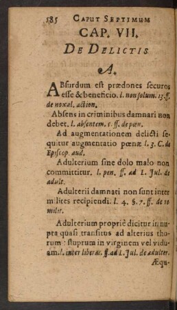 Cap. VII. De Delictis