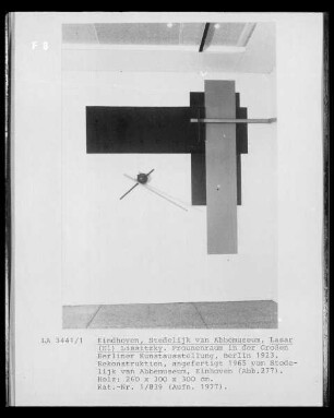 Prounenraum in der Großen Berliner Kunstausstellung, Berlin 1923, Rekonstruktion in Eindhoven