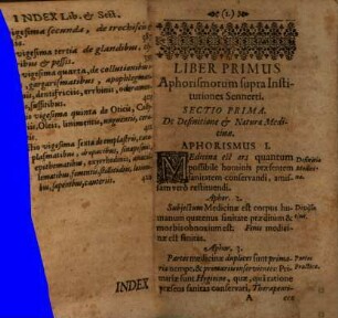 Aphorismi ex (Sennerto) collecti