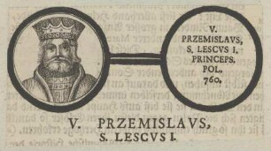 Bildnis des legendären Przemislavs Lescvs I., Herrscher der Polen