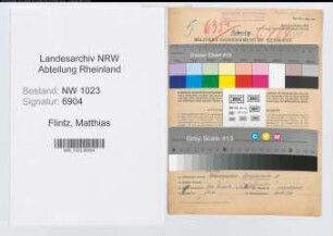 Entnazifizierung Matthias Flintz , geb. 27.02.1901 (Vorzeichner)