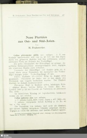 Neue Pieriden aus Ost- und Süd-Asien