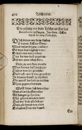 Tischlieder.