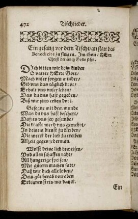 Tischlieder.