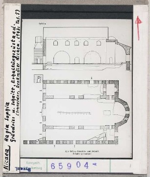 Nicäa: Hagia Sophia, Grundriss und Schnitt, Erhaltungszustand
