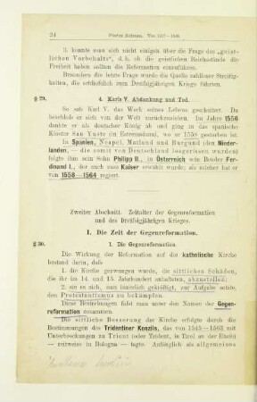 Zweiter Abschnitt. Zeitalter der Gegenreformation und des Dreißigjährigen Krieges
