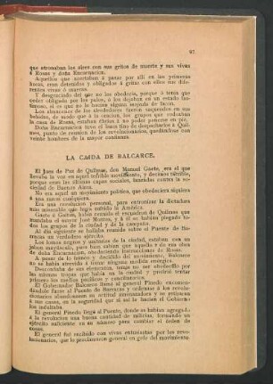 La caida de Balcarce.