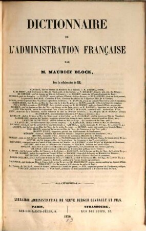 Dictionnaire de l'administration française