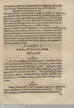 Scemma I. Aurora est diei pars prima.
