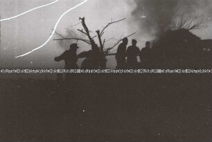 Negativ 2. WK/ Film 48 (Soldaten-Gruppenfotos; Kampfhandlungen, Geschütz)