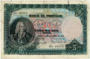 Geldschein, 5.000 Reis, 30.12.1909