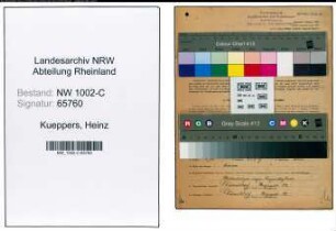 Entnazifizierung Heinz Kueppers, geb. 05.06.1878 (Vertreter)