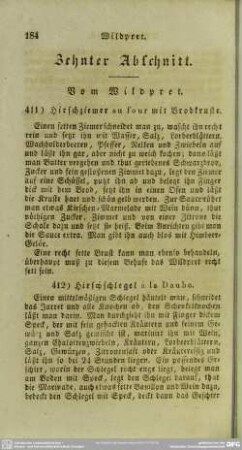 Zehnter Abschnitt. Vom Wildpret
