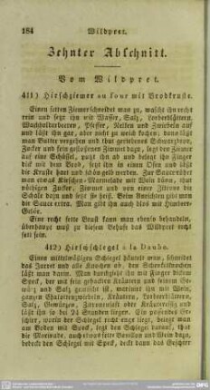 Zehnter Abschnitt. Vom Wildpret