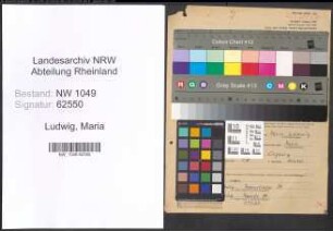 Entnazifizierung Maria Ludwig , geb. 20.04.1896 ()