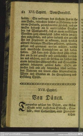 XVII. Capitel. Von Dänen