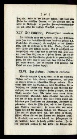 XLVI. Der Kakatu, Psittacus cristatus.