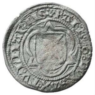 Fundmünze, 1/2 Groschen (Schwertgroschen), 1495