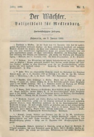 3. Januar-30. December = Nr. 1-104