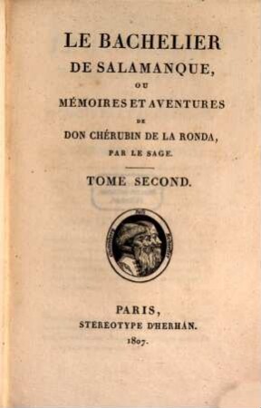 Le bachelier de Salamanque, ou mémoires et aventures de Don Chérubin de la Ronda, 2