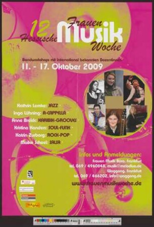 12. Hessische Frauen Musik Woche : Bandworkshops mit international bekannten Dozentinnen