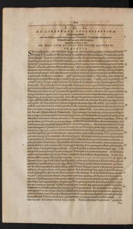 I. C. G. De Libertate Ecclesiastica.