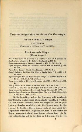 Untersuchungen über die Racen der Hausziege, 2