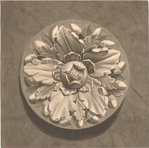 Zocher, Ernst; Studienzeichnungen nach Gipsen - florales Ornament (Ansicht)