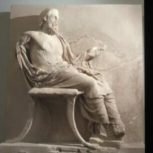 Athen, Archäologisches Nationalmuseum. Weihrelief für Asklepios, um 380 v. Chr. aus Epidauros