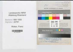 Entnazifizierung Franz Woker, geb. 06.09.1893 (Matsbuergermeister)