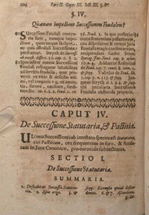 Sectio I. De Successione Satutaria.