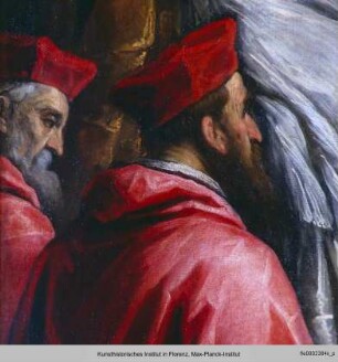 Szenen der Passion Christi und der Crociferi : Papst Analectus gründet die Kongregation der Crociferi