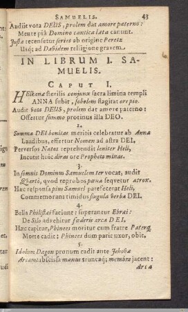 In Librum I. Samuelis.