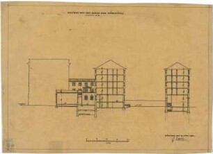 Bestelmeyer, German; München, Hofgartenstr. 3; Köglmühl - Areal, Wohn- und Geschäftshausneubau - Längsschnitt