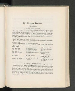 IV. Geistige Kultur.