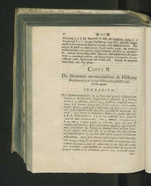Caput II. De Nummis memorialibus & historia