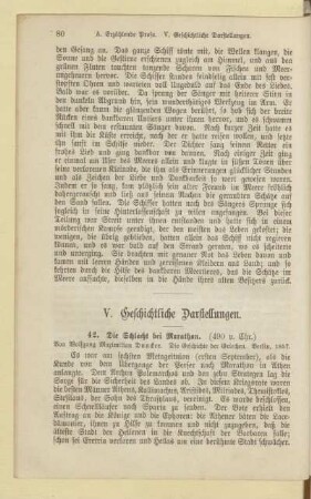V. Geschichtliche Darstellungen
