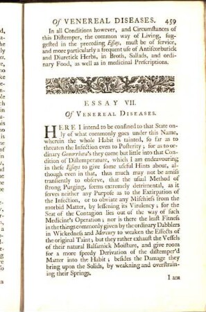 Essay VII. Of Venereal Diseases.